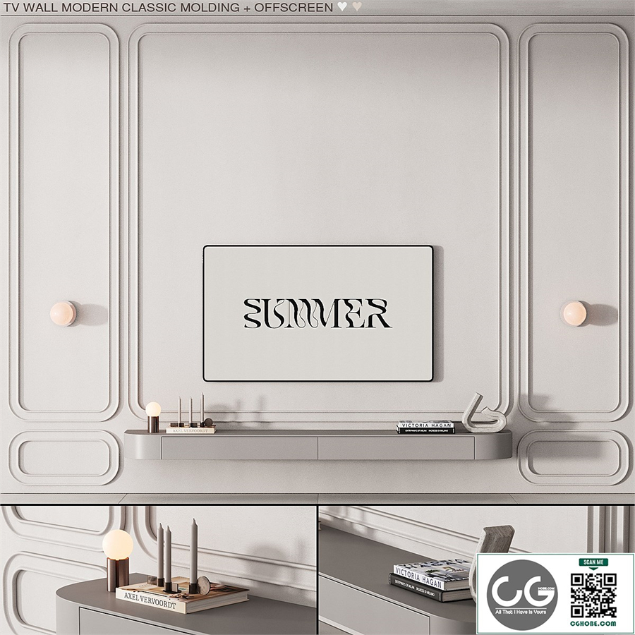 227 tv wall kit 09 modern classic molding 01