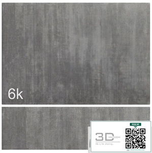 Carpet set 17 - Plain Gray Wool Rug / 6K