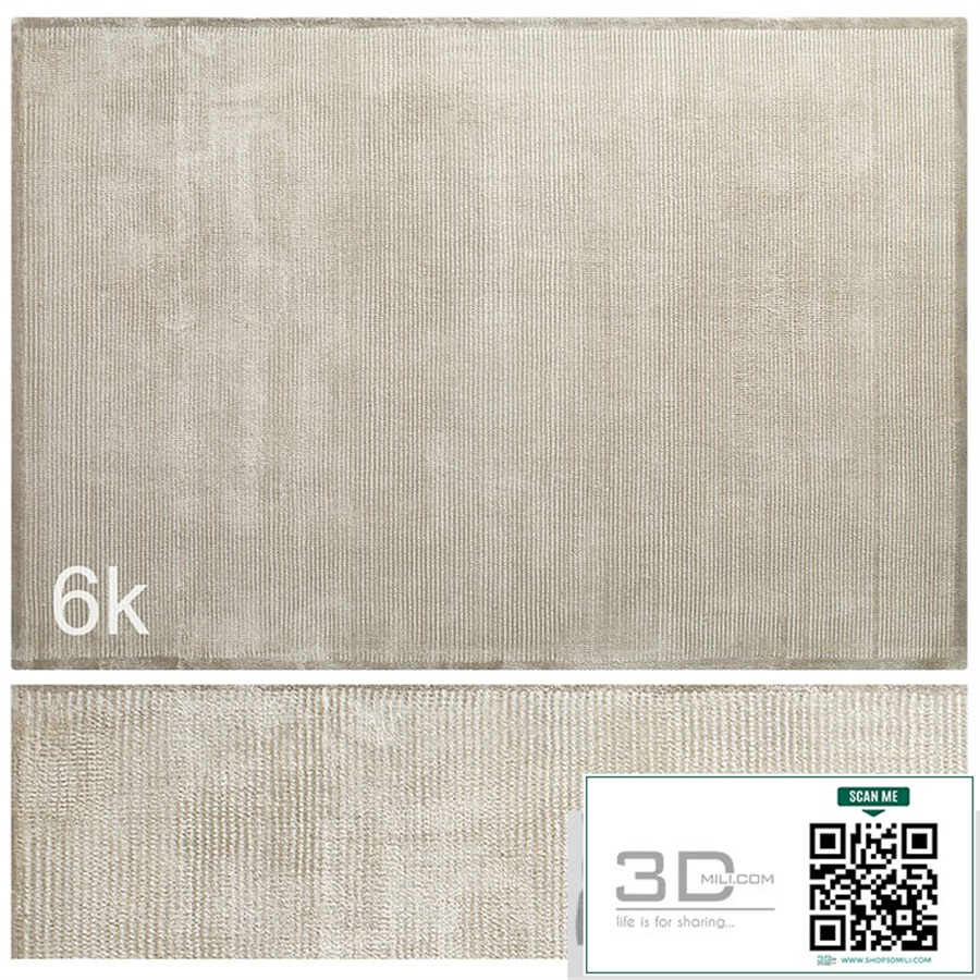 Carpet set 24 - Beige Wool Rug / 6K