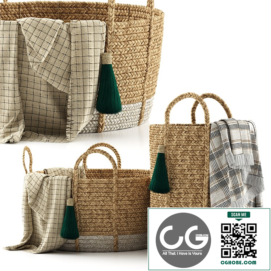 Balinese Tassel Basket