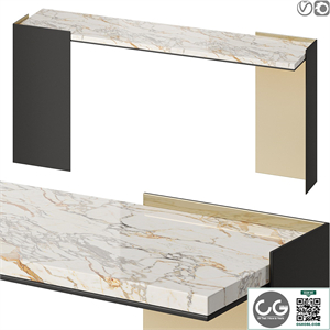 Baker Wrap Console Marble Top