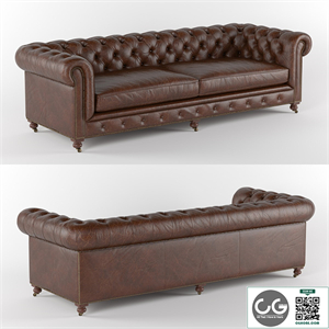 Kensington Leather Sofa Restoration Hardware