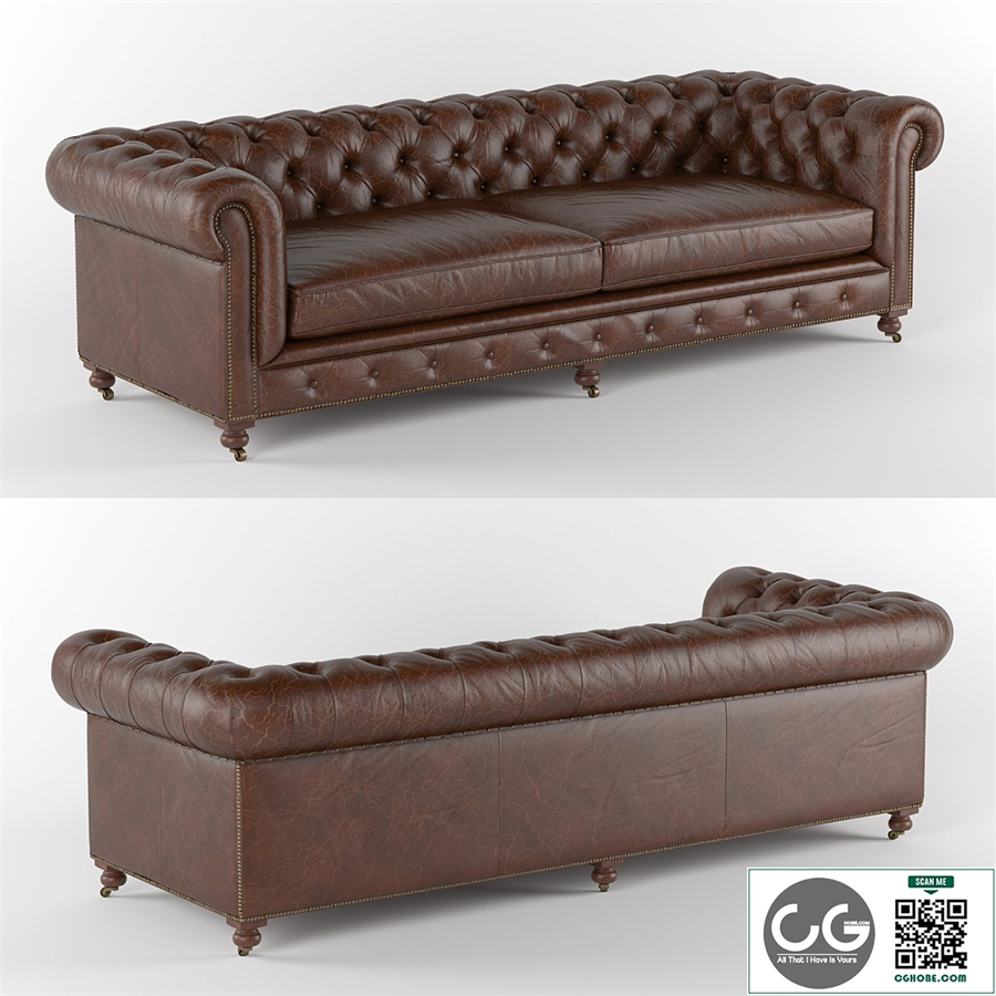Kensington Leather Sofa Restoration Hardware
