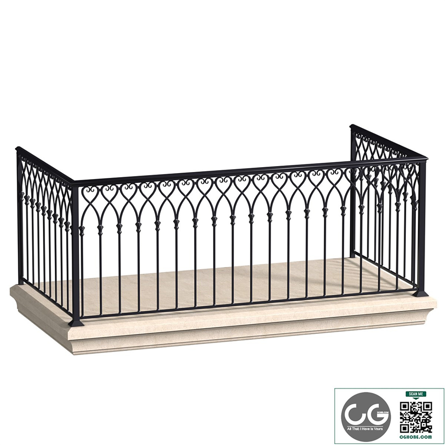 Balcony in oriental style. Arabian Fence balcony Forged