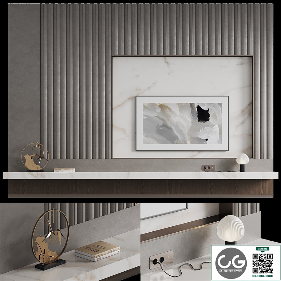 TV wall Modern