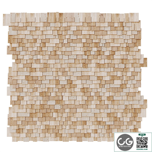 Wooden roof tiles seamless pattern_1
