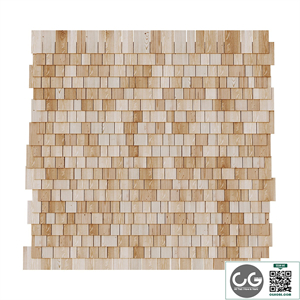 Wooden roof tiles seamless model_5