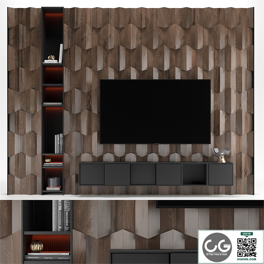 Tv Wall 022 wood
