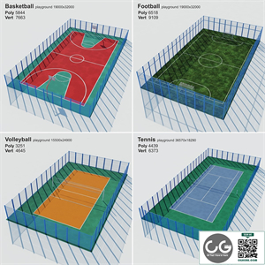 A set of sports fields - Set sport playground