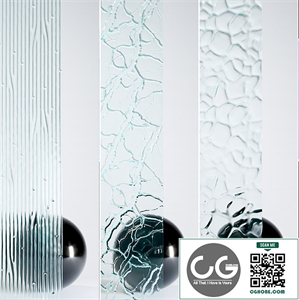 Glass 4K Materials V1-3 - 3 materials