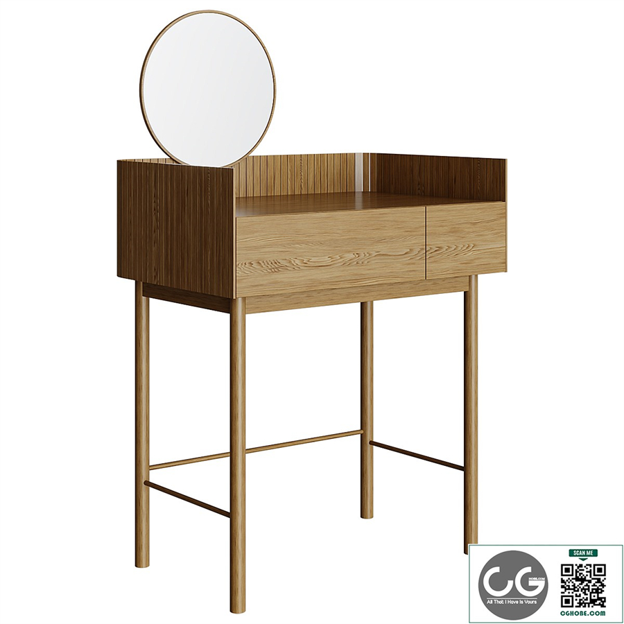 Dressing table with 2 drawers Lazar