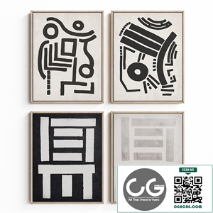 Abstract paintings by CRATE & BARREL