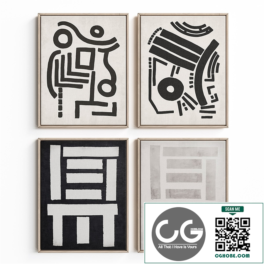 Abstract paintings by CRATE & BARREL