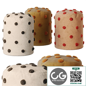 Dot Tufted Pouf Nursery Set by Ferm Living.