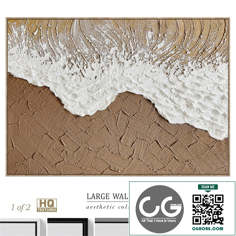 Large Panoramic Relief Plaster Wall Art C-837