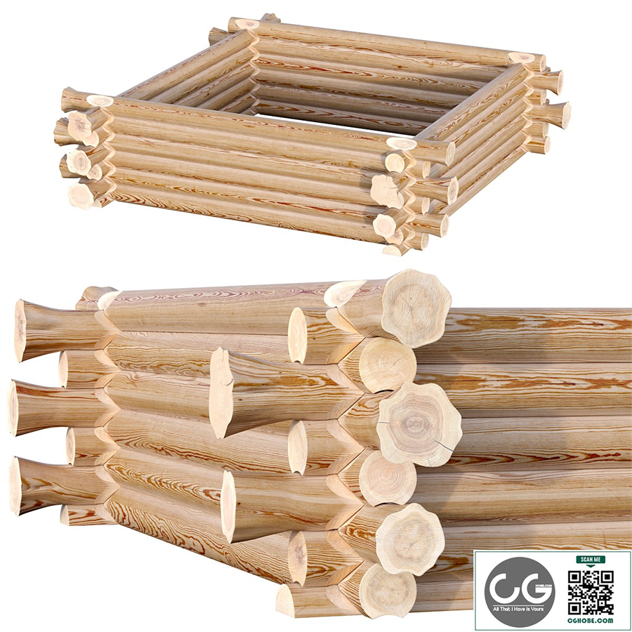 Log cabin (Canadian felling)
