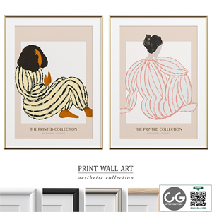 Abstract Female Figure Wall Art P-632