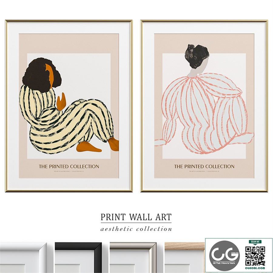 Abstract Female Figure Wall Art P-632