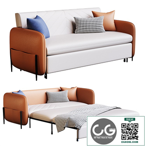 Convertible Sofa Bed Leather-aire