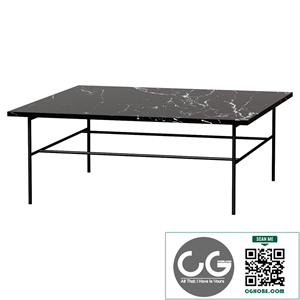 Coffee table Rebar Square Coffee Table - Black coffee table