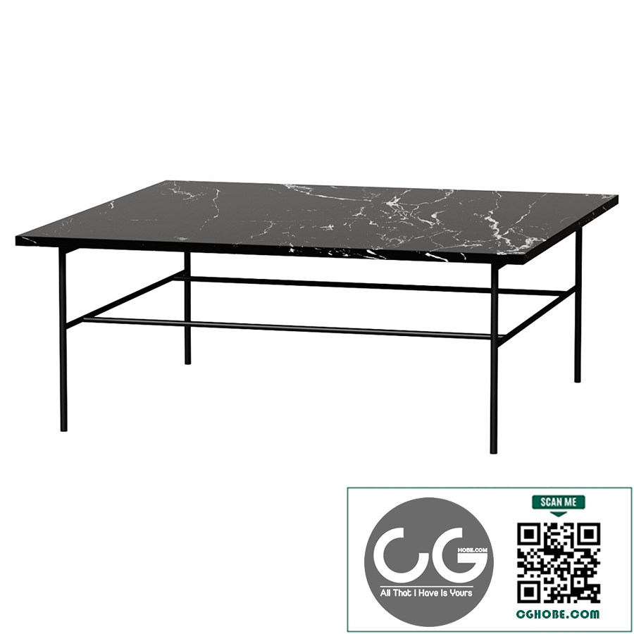 Coffee table Rebar Square Coffee Table - Black coffee table