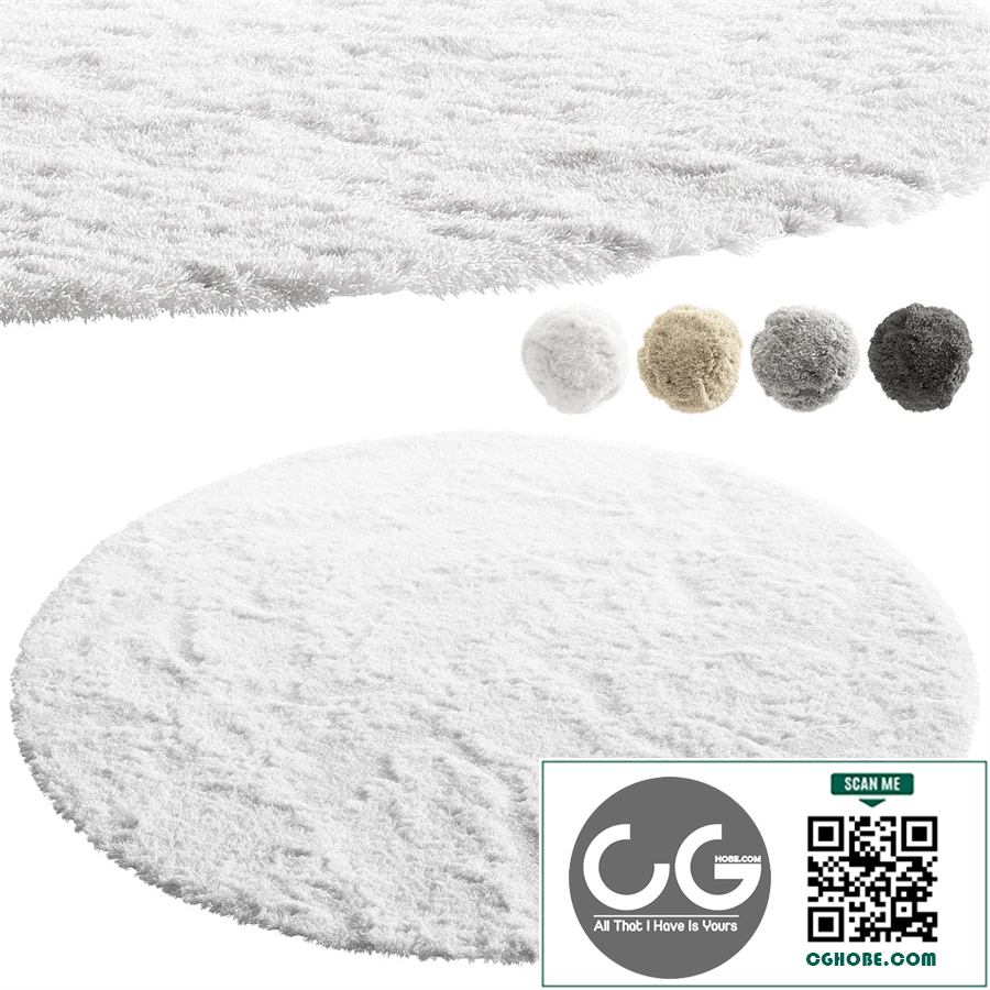 nuLoom Shaggy Area Round Rug (4 colors)