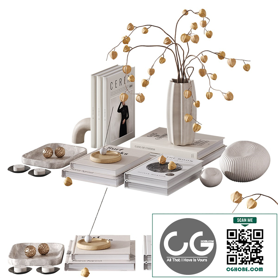 Decorative Set with lantern faux bouquet