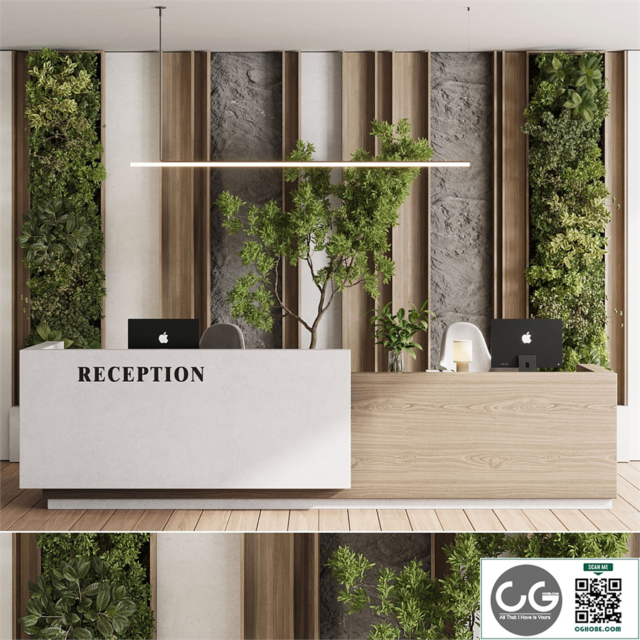 Reception Desk and Wall decor - office furniture 22 corona