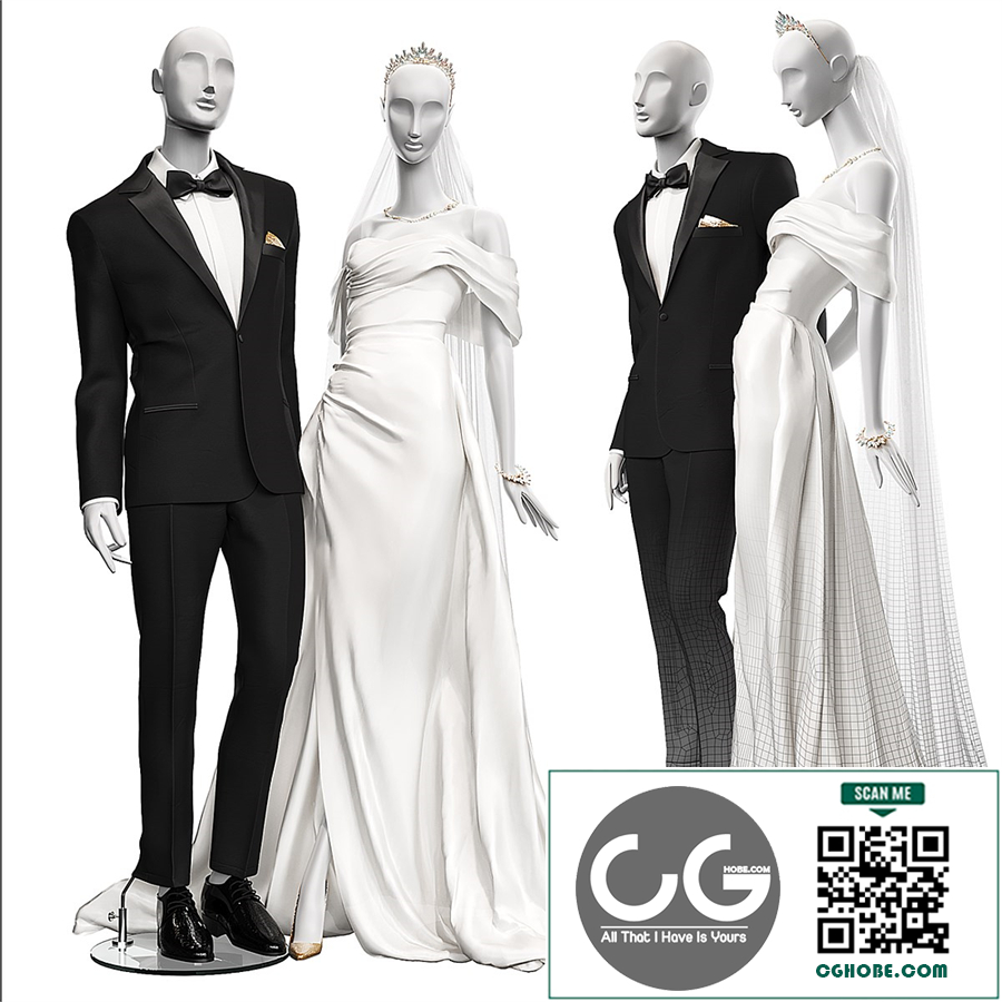 Wedding clothes on mannequins 001