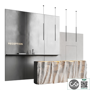 Reception desk natural rock
