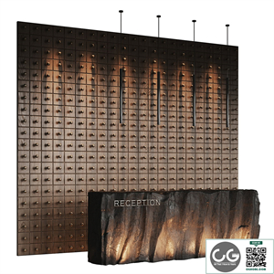 Reception desk natural rock 2