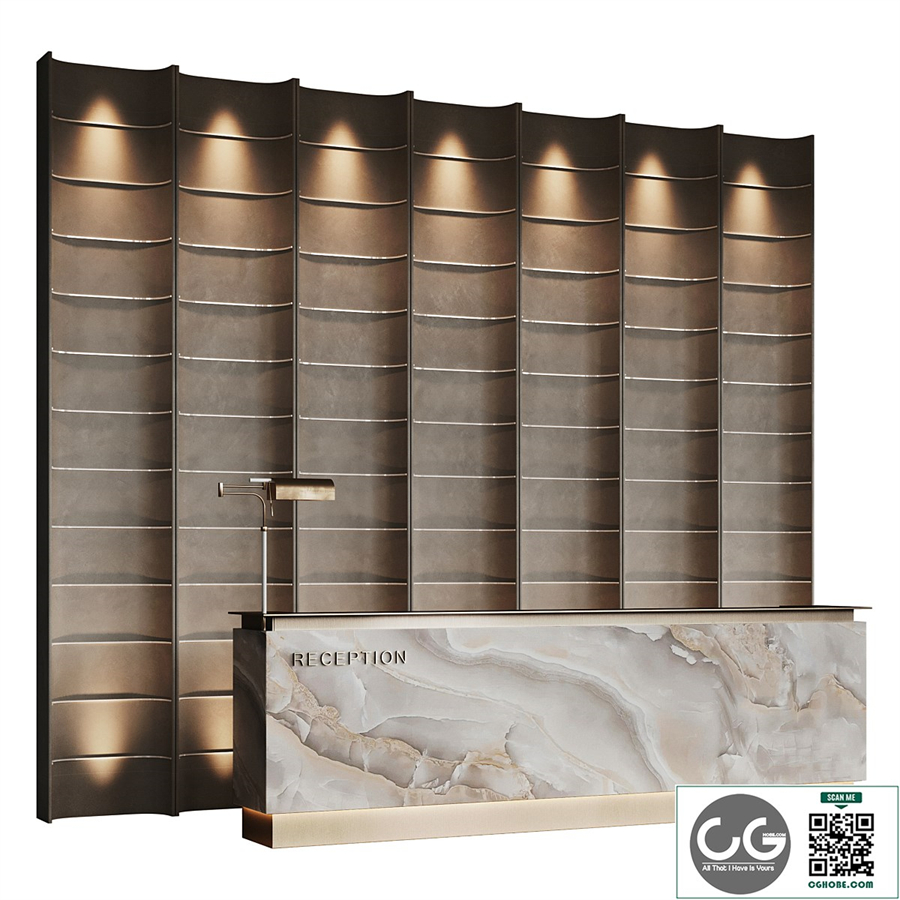 Beige marble hotel reception