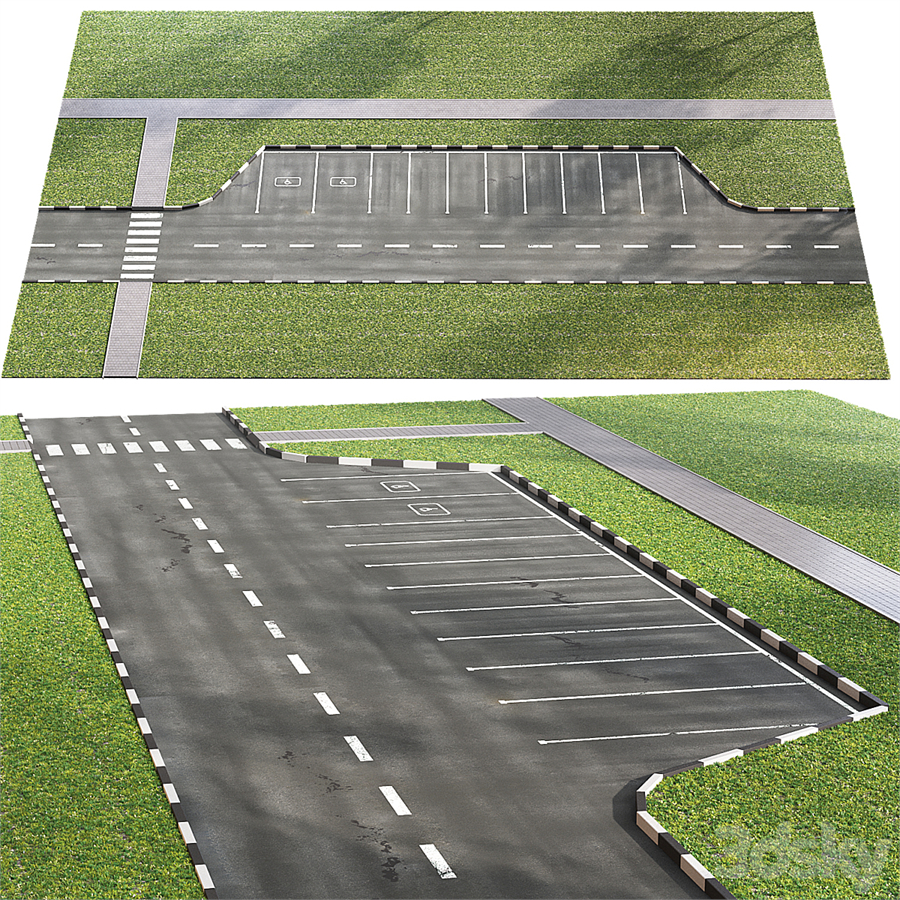 Car parking with spaces for the disabled