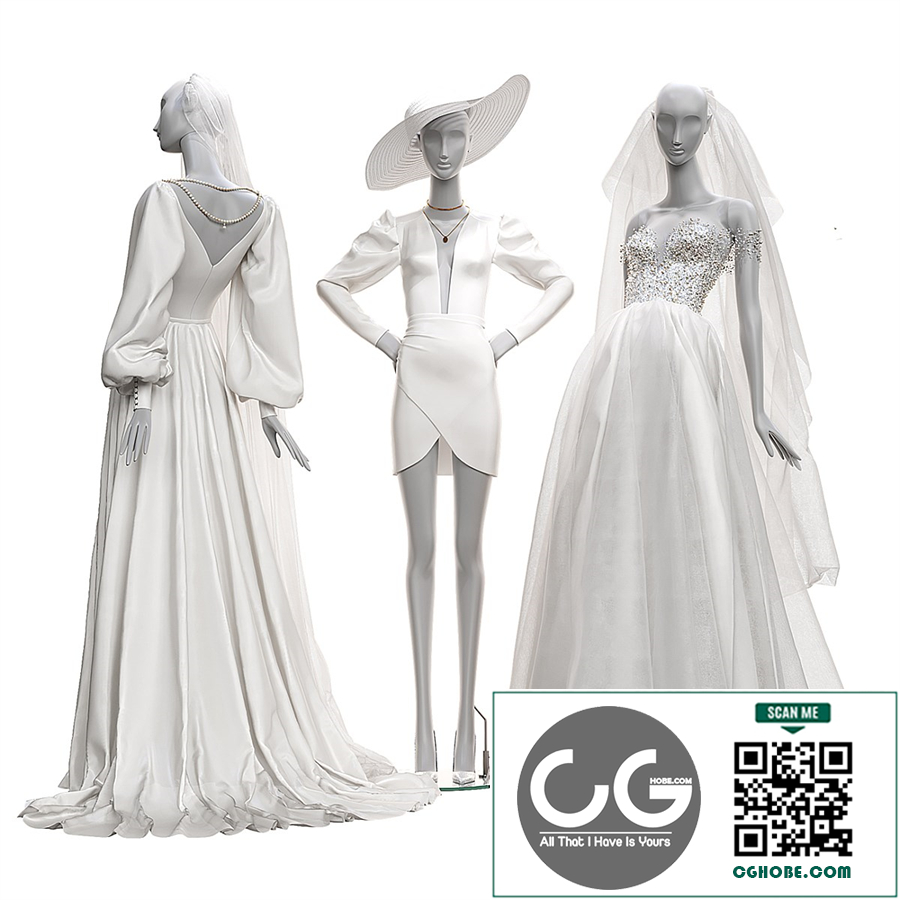 Wedding clothes on mannequins 002