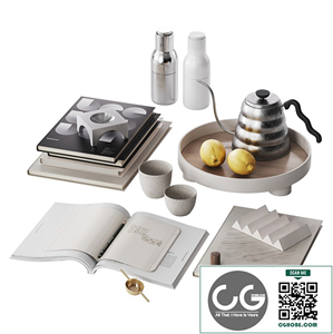 Minimalistic decorative set with lemons