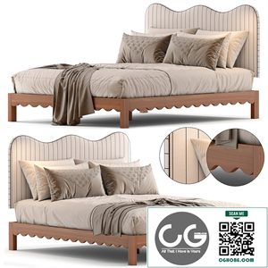 Roma Platform Bed with Noah headboard