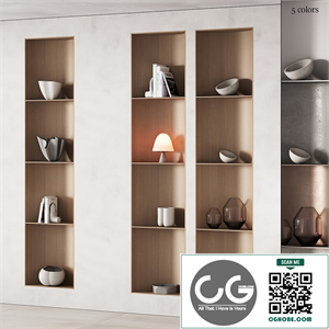 415 bookcase and rack 08 halfround semicircle arc modular shelfs 01