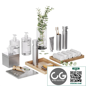 Minimalist bathroom accessories