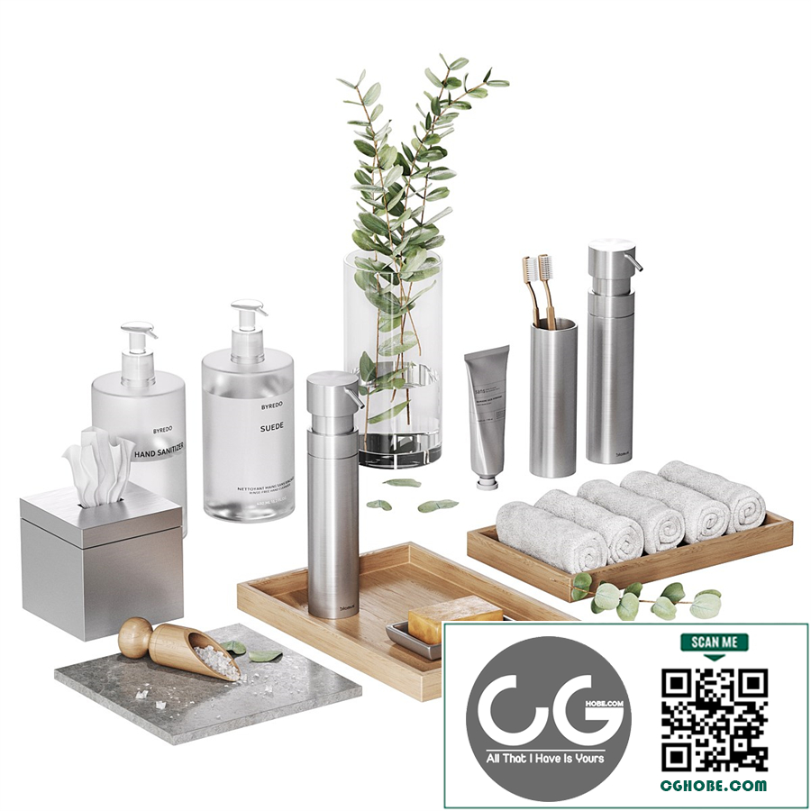 Minimalist bathroom accessories
