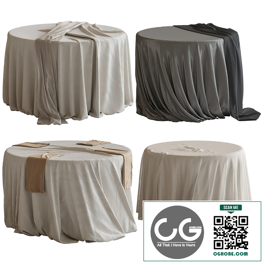 Tablecloth on a round table 77