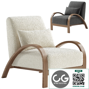Boucle Bentwood Armchair