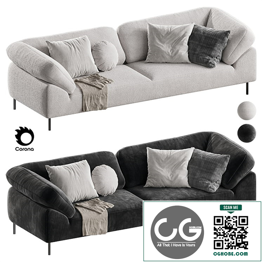 Collar Sofa 2 Seater
