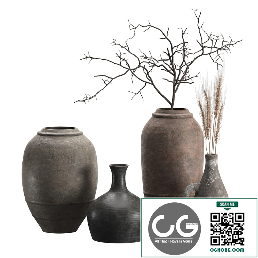 Artisan Rustic Vases set 2