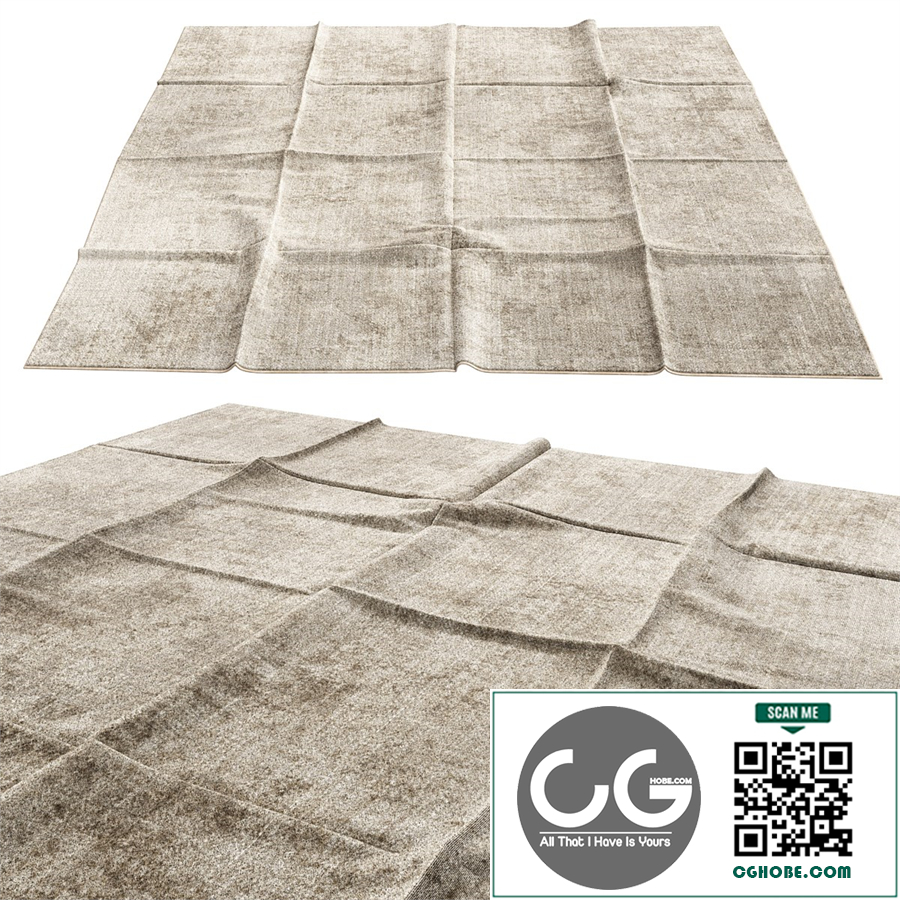 Square rug with folds 1