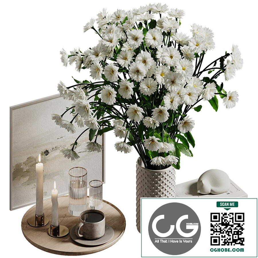 Bouquet with decor. Flowers