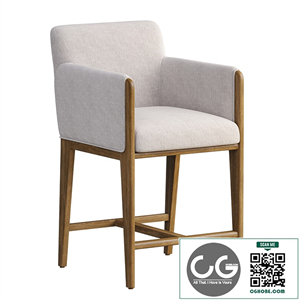  Casa Viva Ivory White Upholstered Counter Stool