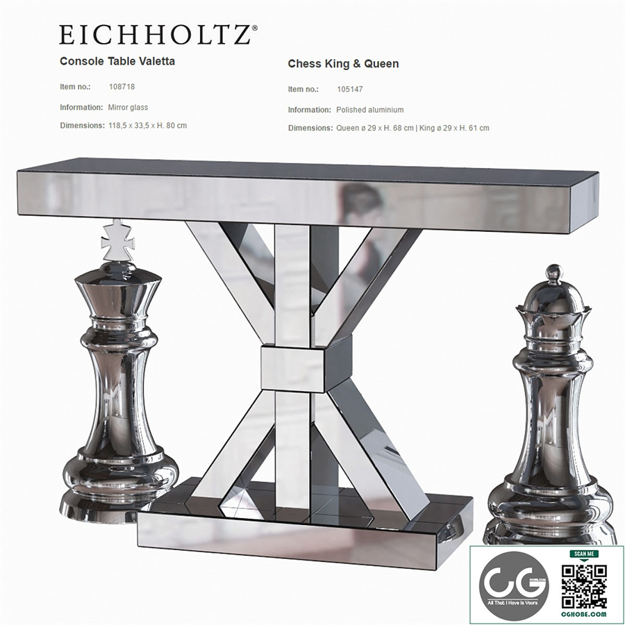 Eichholtz Console Table Valetta & Chess King & Queen