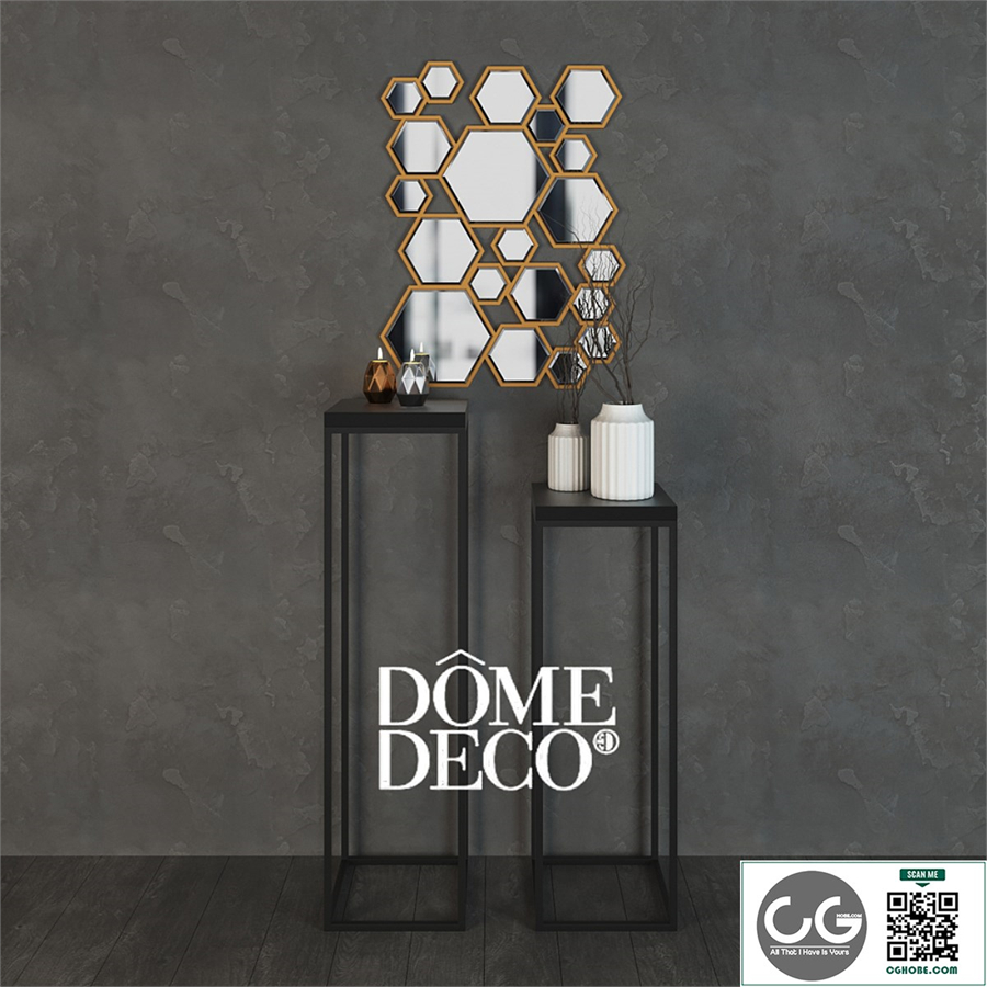 Dome Deco decor set with vases, consoles, mirror