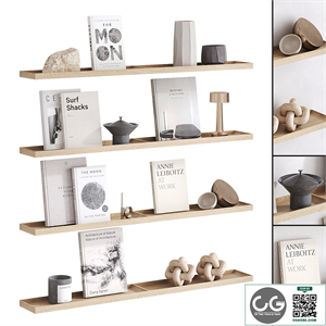 Shelf with decorative set