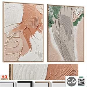 Wabi-Sabi Relief Plaster Wall Art C-1002